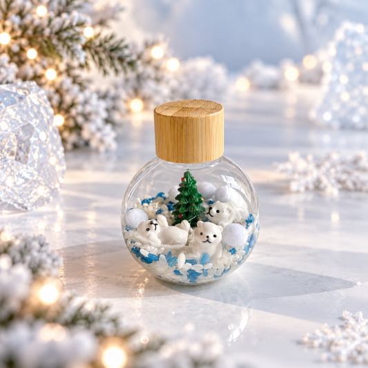 Bouteille sensorielle : Boule de Noël Ourson